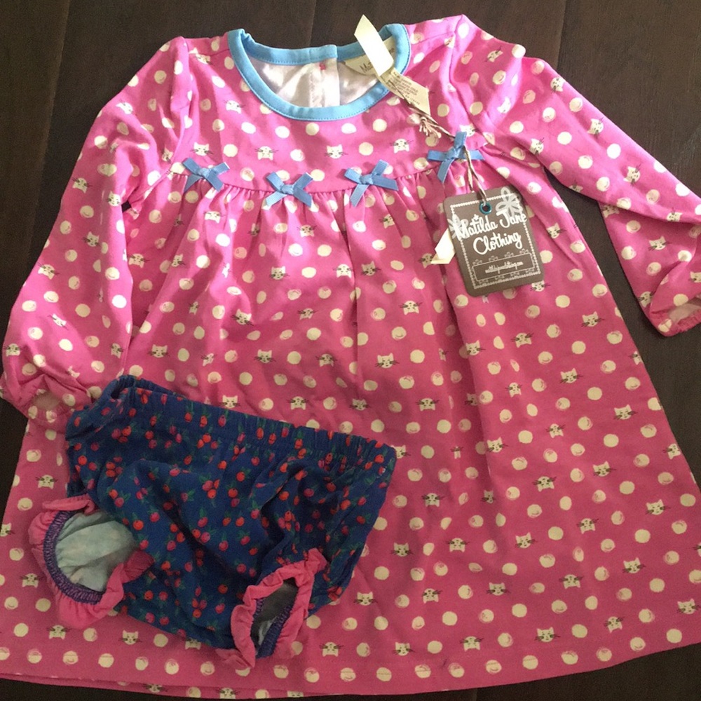Cute kitty Matilda Jane dress NWT 13-18 months